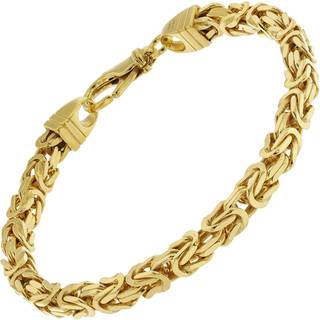 trendor 51324 Armband Königskette Gold auf Silber 925 Breite 4,7 mm