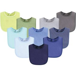 Hudson Baby Unisex Baby Droole Bib med vandt?t foring Bl? kalk En st?rrelse