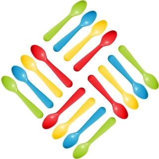 Plaskidy Plastic Toddler skeer - Sæt med 16 børnesked BPA Gratis/opvaskemaskine Sikker småbørns redskab