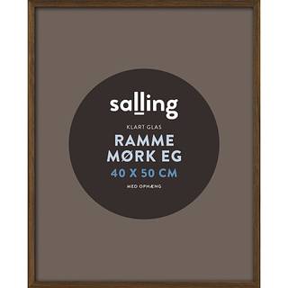 Ramme i mørk egetræslook m. glas - 40x50 cm (På lager i varehus)
