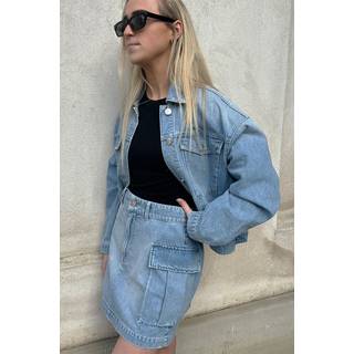 Dustine Mini Nederdel, Denim Blue, S