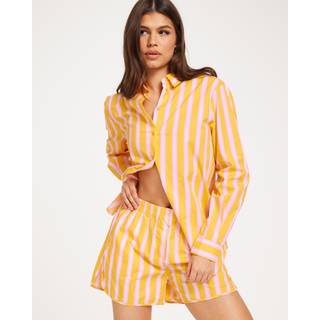 PIECES dame shorts PCLETTY - Banana With stripes - XS