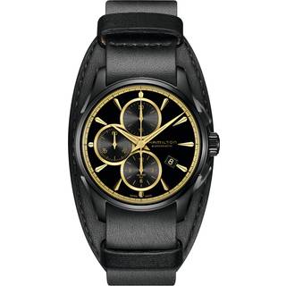 Hamilton H32506730 Herren-Automatikuhr Jazzmaster Chrono Schwarz/Goldfarben