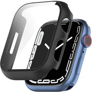Apple Watch Series 9/8/7 Cover med Skærmbeskyttelse Hærdet Glas - 45mm - Sort