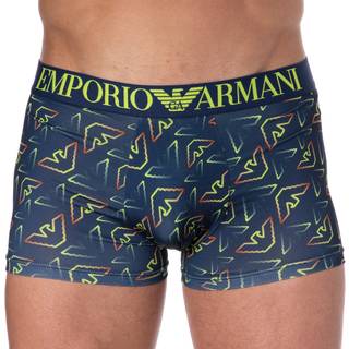 Emporio Armani All Over Eagle Microfiber Boxer Briefs - Ink - Log