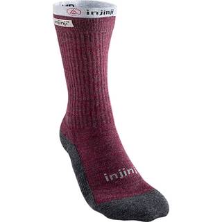 Injinji Women's Liner + Hiker Crew Maroon, Maroon/Heather Gray, 40.5-44.5