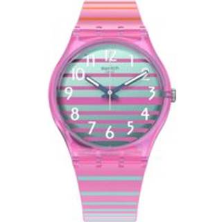 Gent Electrifying Summer Quartz Multi-Coloured Dial Pink Silicone Strap Unisex Watch SO28P105