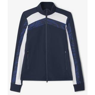 Cross Jakke Loft med fuld lynlås, navy/hvid