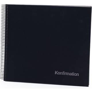 GB Konfirmation Spiral album 30x34 sort m/DK tekst