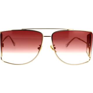 Retrosuperfuture Unisex I5O Autore 2tone red Solbriller Metal Guld Multifarvet Firkantet Skygge