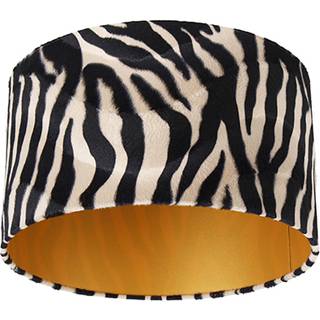 Fløjlsskærm Zebra Print 35/35/20 Guld Indvendig