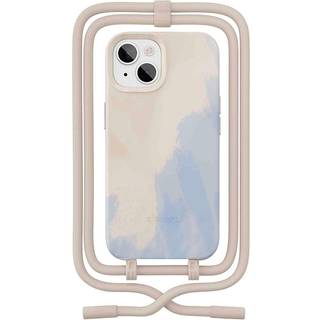 iPhone 15 Pro Woodcessories Change Case m. Strop - 100% Plantebaseret - Beige Blue