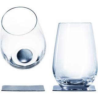 Magnetiske drikkeglas i krystal Silwy Magnetic Crystal Glass Longdrink, transparent, 40 cl, 2-pack + magnetiske glasunderlag