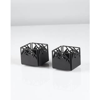 Kasia Lilja - GEOHYGGE, Fyrfadsstage sæt - Sort - L5 x B5 x H5 cm