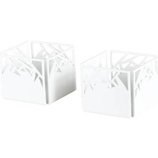 Kasia Lilja - GEOHYGGE, Fyrfadsstage sæt - Hvid - L5 x B5 x H5 cm