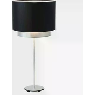 Mattia bordlampe, sort/sølv chintz