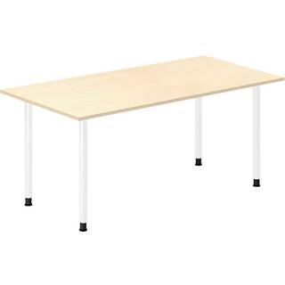 Skrivebord DNA, Birk 1600x800 mm I-ben/Hvid