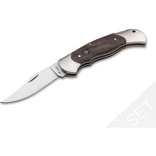 Optima Set foldekniv, walnut