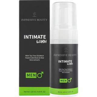Imponerende Beauty Intime Wash for Men Natural Organic With Tea Tree Oil | pH afbalanceret skumrensning | Fjerner sved dårlig lugt kløe og irrita