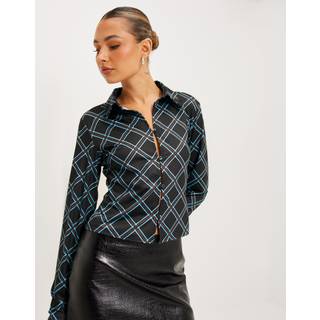 Barbara Kristoffersen Skjorte BK149-9718 - Black Check Print - L