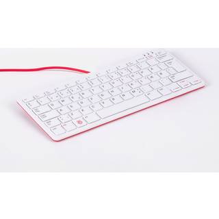 Officiel Raspberry Pi Tastatur Dansk Rød/Hvid.