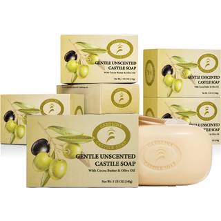 Carolina Castile Soap Vegan Unscented Castilla Bar Soap - 6 barer med naturlig s?be til m?nd Kvinder og b?rn - Blid Hydrating Castilla Soap Bars