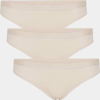 3 par creme farvede bambus g-streng trusser, XL