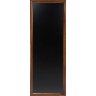 Securit kridttavle 56x150cm vejrbestandig med mørkebrun ramme