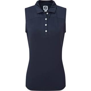 FootJoy Mesh Back Solid Lisle Dame Poloshirt Uden Ærmer - Navy - Str. S