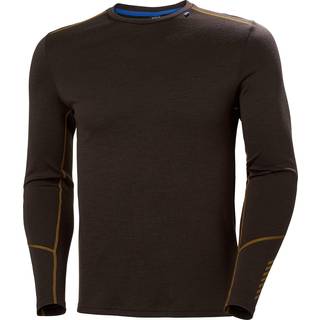 Helly Hansen Men's LIFA® Merino Midweight Crew Base Layer Skiundertrøje Herre - Triple Espresso - Triple Espresso / XL