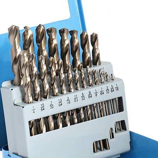 Comoware Cobalt Drill Bit Set- 21pcs M35 High Speed ??Steel Twist Jobber Længde til hærdet metal rustfrit stål støbejern og træplast med metal in