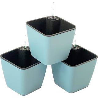 Plantekrukker til krydderurter - med selvvanding - mange farver Lyseblå