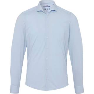 PURE Herren Hemd blau gemustert