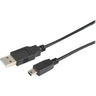 Prokord Usb-kabel 0.5m. Usb A Mini-usb B Sort