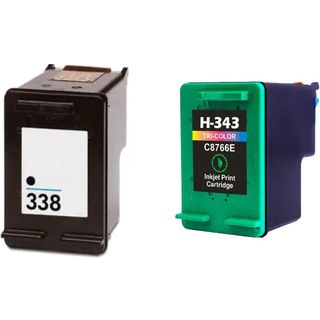 Kompatible blækpatroner HP 338 - 343 - C8765E, 2 stk. rabatpakke 30 ml
