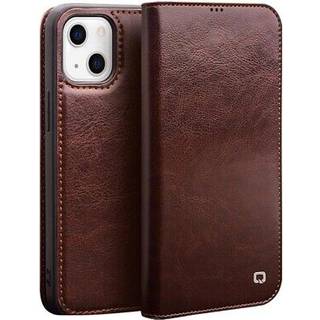 iPhone 13 mini - QIALINO Classic ægte læder cover / pung - Brun
