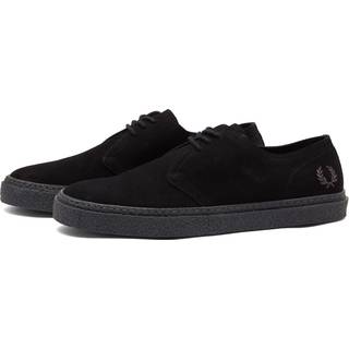 Fred Perry Herren Schnürschuhe schwarz Velours