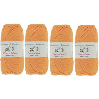 Jubileeyarn Cotton Select Yarn - Sport Weight - 50G/Skein - Light Orange - 4 Skeins