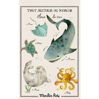 Moulin Roty Plakat Tout autour du monde 50x70 cm - Sous la mer