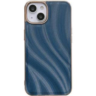Abstract Series iPhone 14 Plus Dækket TPU Cover - Blå