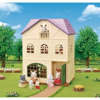 Sylvanian Families Wisteria Terrace 2-etagers hus med figurer og møbler