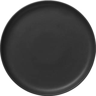 Louise Roe Ceramic Pisu 16 Tallerken Ø22 Cm Ink Black - Middagstallerkner Keramik Vanilla White - 10160-12-28