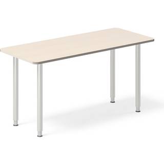 Skrivebord DNA, Birk 1400x600 mm I-ben/Alugrå