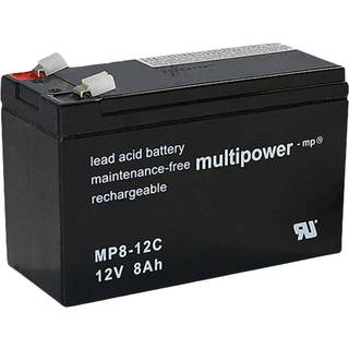 Multipower MP8-12C batteri 12V 8.0Ah