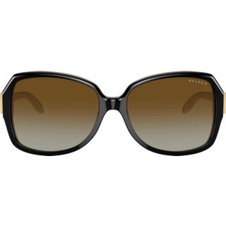 Ralph Lauren Kvinde RA5138 6123T3 Solbriller Acetat Sort Brun Firkantet Polariseret Skygge