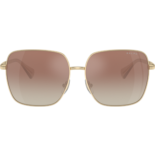Ralph Lauren Kvinde RA4142 9116B8 Solbriller Metal Guld Brun Firkantet Normal Skygge