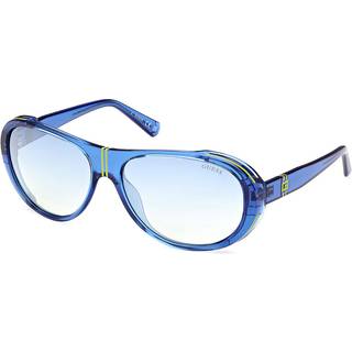 Guess GU00081 90X 62 Solbriller Mænd Blue - Transparent Blue - 62mm