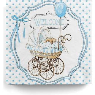Servietten Welcome Blau 20 St.