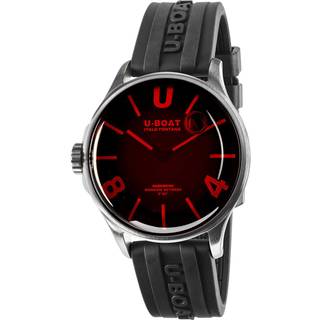 U-Boat 9305 Darkmoon SS Red Glass Herrenuhr 40mm 5ATM