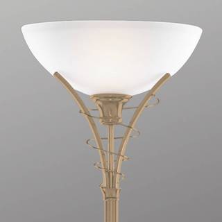 LINEAS tidløs gulvlampe, patineret messing